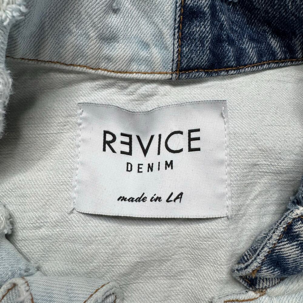 REVICE DENIM Patchwork Jean Jacket Size Large Wom… - image 6
